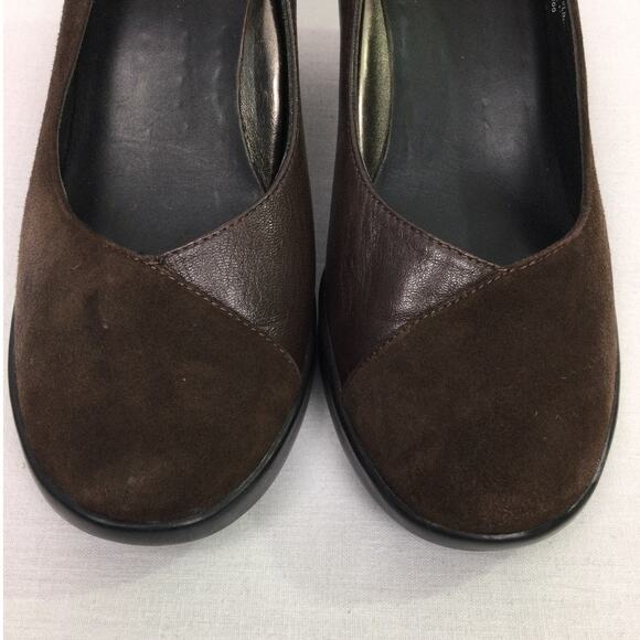 Dansko Tuttie Pumps Soft Leather Suede Round Toe Chunky Heel Comfort Shoe 37 - Picture 3 of 15